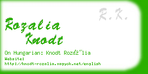 rozalia knodt business card